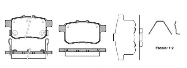 Conjunto de 4 pastilhas de freio ROADHOUSE 21332.12