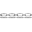 Jogo de 4 pastilhas de travão