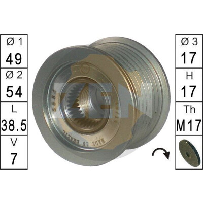 Roda livre do alternador