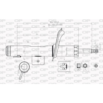 Amortecedor OPEN PARTS SAB8205.11