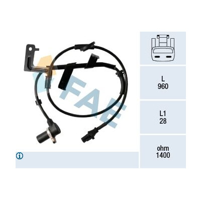 Sensor, rotações da roda