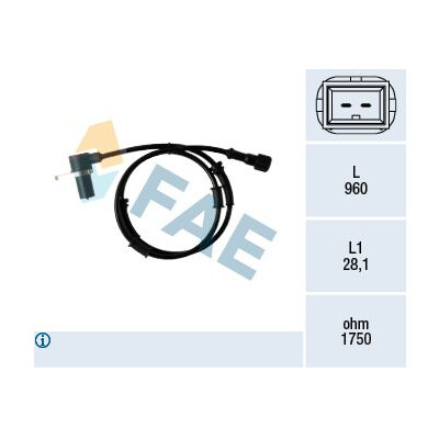 Sensor, rotações da roda