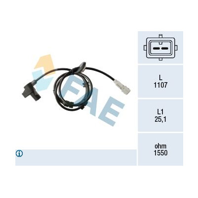 Sensor, rotações da roda