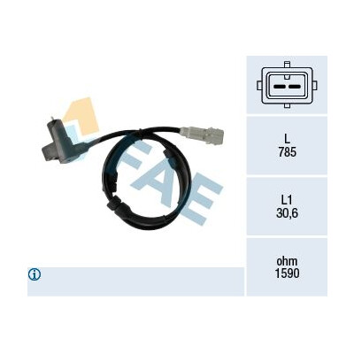Sensor, rotações da roda