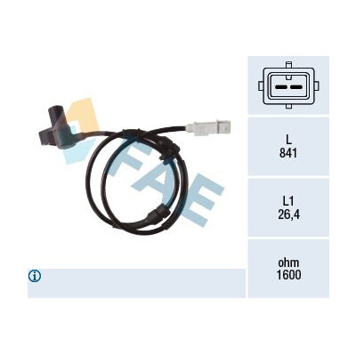 Sensor, rotações da roda