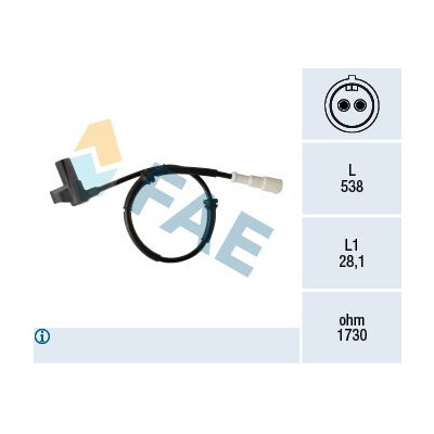 Sensor, rotações da roda