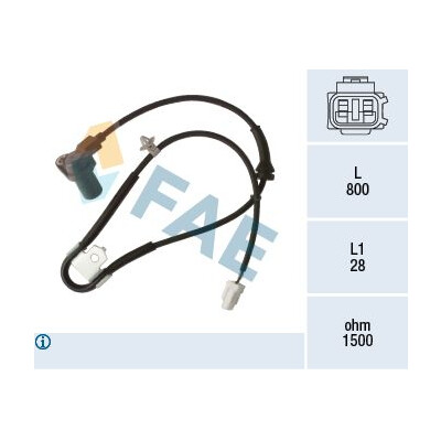 Sensor, rotações da roda