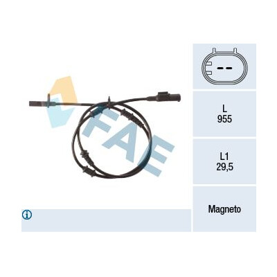 Sensor, rotações da roda