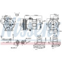 Compressor, ar condicionado NISSENS 890698