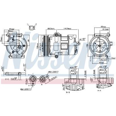 Compressor, ar condicionado NISSENS 890698
