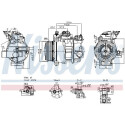 Compressor, ar condicionado NISSENS 890793