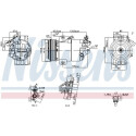Compressor, ar condicionado NISSENS 891012