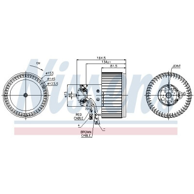 Ventilador de cabine NISSENS 87093