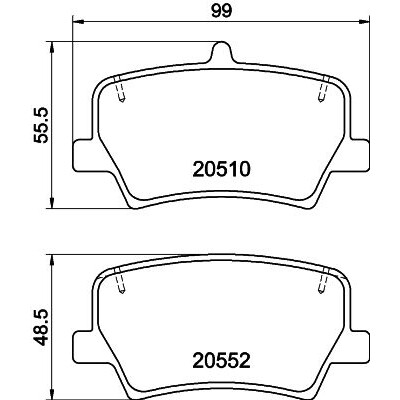 Jogo de pastilhas de freio HELLA 8DB 355 039-391