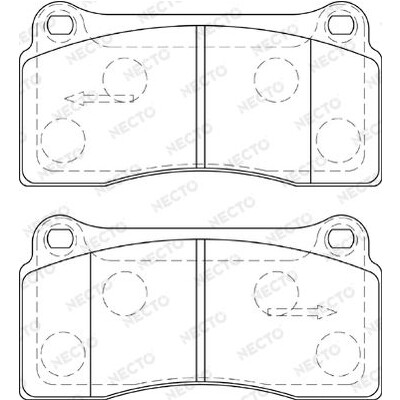 Conjunto de pastilhas de freio NECTO FD7286A