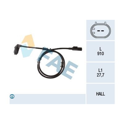 Sensor de rotações da roda FAE 78133