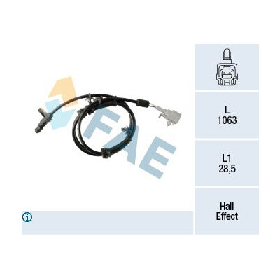 Sensor de rotações da roda FAE 78332