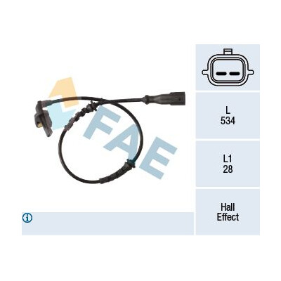Sensor de rotações da roda FAE 78360