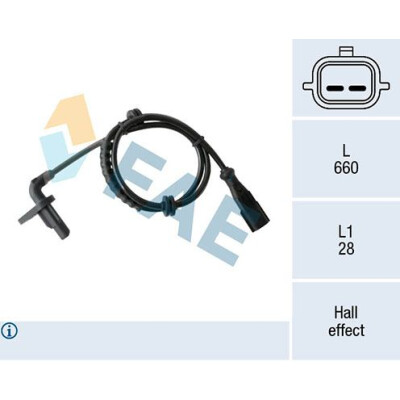 Sensor de rotações da roda FAE 78410