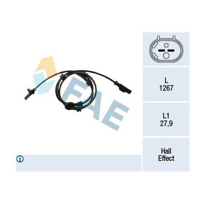 Sensor de rotações da roda FAE 78433