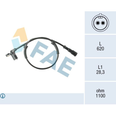 Sensor de rotações da roda FAE 78588