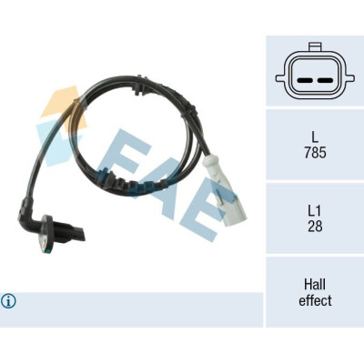 Sensor de rotações da roda FAE 78592
