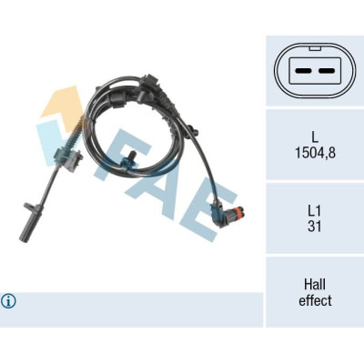 Sensor de rotações da roda FAE 78632