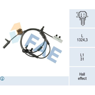Sensor de rotações da roda FAE 78641