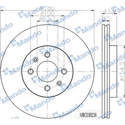 Disco de freio MANDO MBC030236