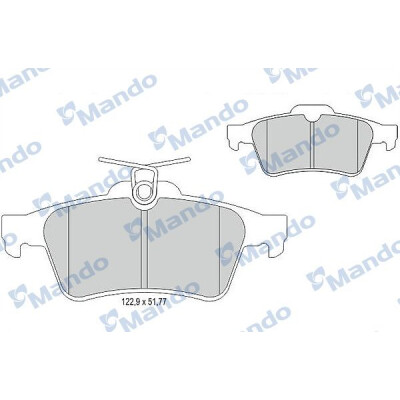 Conjunto de pastilhas de freio MANDO MBF015203