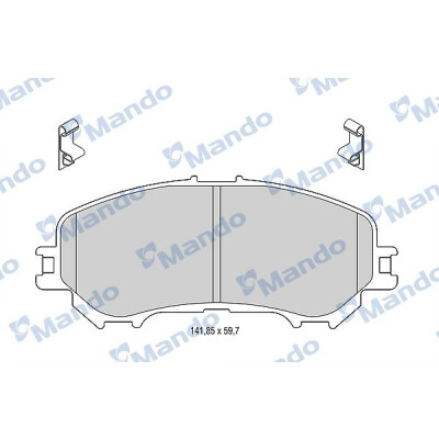 Conjunto de pastilhas de freio MANDO MBF015287