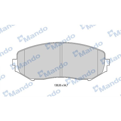 Conjunto de pastilhas de freio MANDO MBF015841