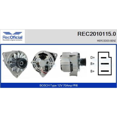 Alternador RECOFICIAL REC2010115.0