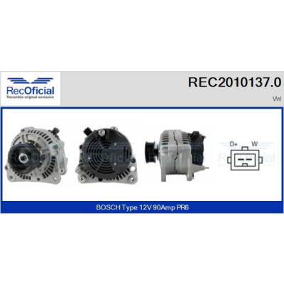 Alternador RECOFICIAL REC2010137.0