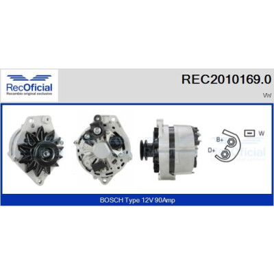 Alternador RECOFICIAL REC2010169.0