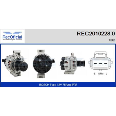 Alternador RECOFICIAL REC2010228.0
