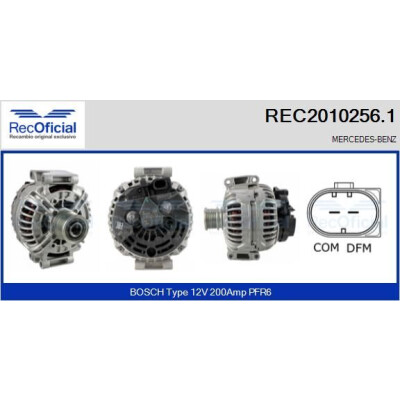 Alternador RECOFICIAL REC2010256.1