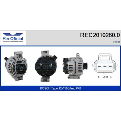 Alternador RECOFICIAL REC2010260.0