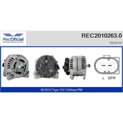 Alternador RECOFICIAL REC2010263.0