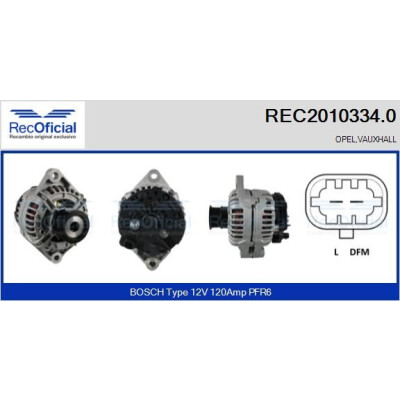 Alternador RECOFICIAL REC2010334.0