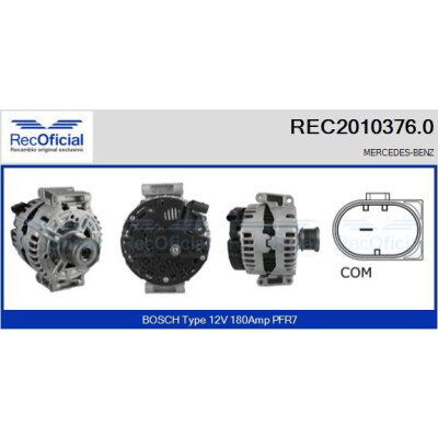 Alternador RECOFICIAL REC2010376.0