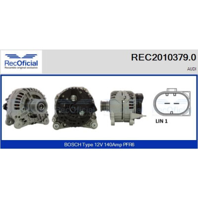 Alternador RECOFICIAL REC2010379.0