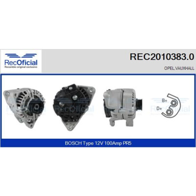 Alternador RECOFICIAL REC2010383.0