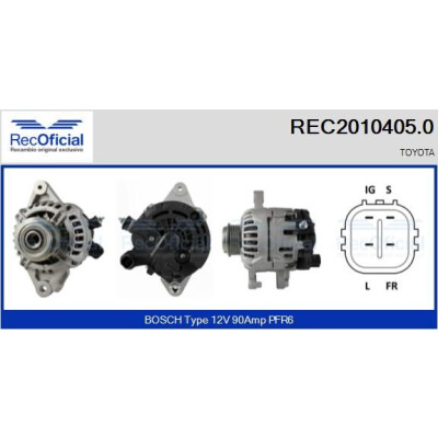 Alternador RECOFICIAL REC2010405.0