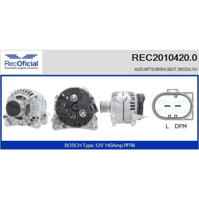 Alternador RECOFICIAL REC2010420.0