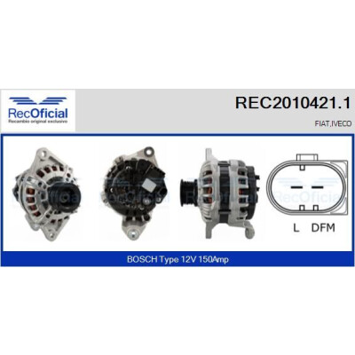 Alternador RECOFICIAL REC2010421.1