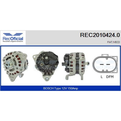 Alternador RECOFICIAL REC2010424.0