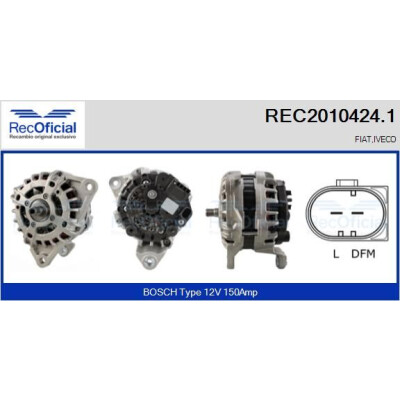 Alternador RECOFICIAL REC2010424.1