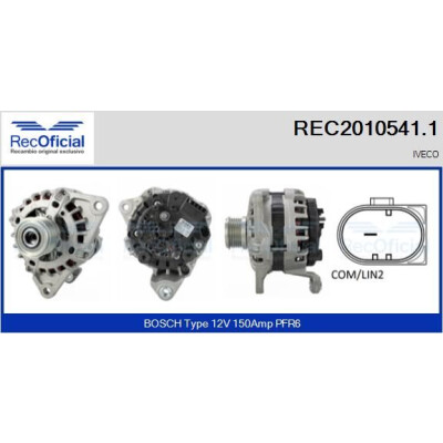 Alternador RECOFICIAL REC2010541.1