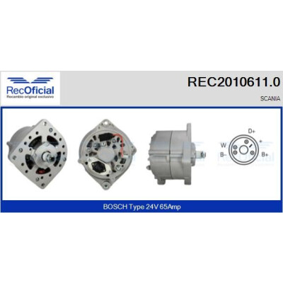 Alternador RECOFICIAL REC2010611.0